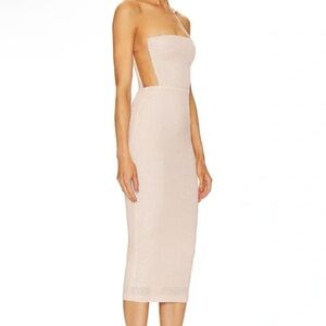 NWT Nookie Lumiere Midi Dress in Nude Pink Size Medium